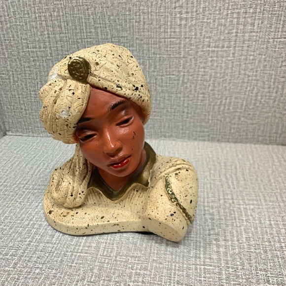 Vintage 1954 Universal Statuary Corp Bookend Man with Turban Chalk ware - Picture 2 of 13